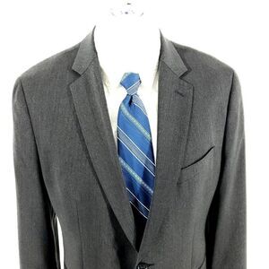 Banana Republic Lanicificio Cerruti Wool 2‎ Button Blazer 38R Gray Tagged 42R